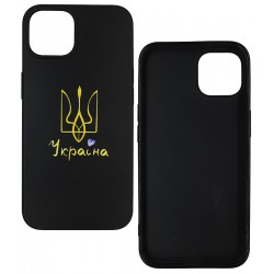 Чехол для iPhone 14 WAVE Love of the state, матовый, черный, emblem