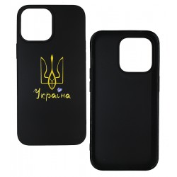 Чохол для iPhone 14 WAVE Love of the state, матовий, чорний, emblem Чохол для iPhone 14 WAVE Love of the state, матовий, чорний, emblem