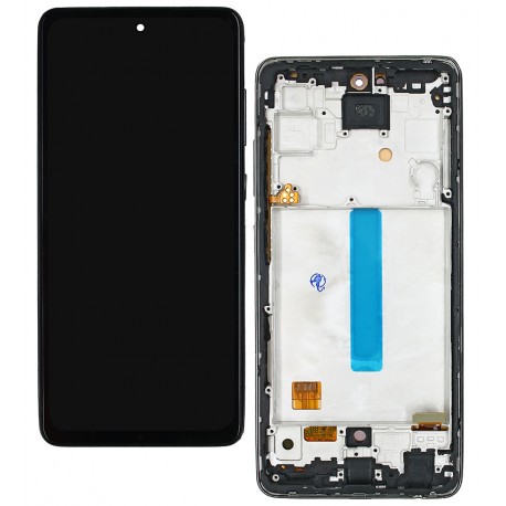 Дисплей для Samsung A525 Galaxy A52, A526 Galaxy A52 5G, черный, с рамкой, с узким ободком, High Copy, (OLED)
