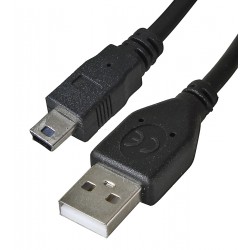 Кабель Mini-USB - USB, Cablexpert CCP-USB2-AM5P-6, преміум, 5-pin, 1,8 метра, чорний
