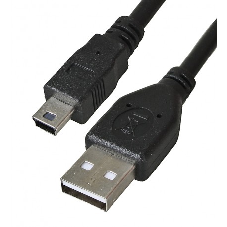 Кабель Mini-USB - USB, Cablexpert CCP-USB2-AM5P-1, премиум, 5-pin, 0,3метра, черный