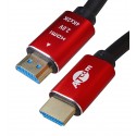 Кабель HDMI 5.0м Atcom Premium Red/Gold, 4K, VER 2.0