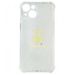 Чехол для iPhone 14 WAVE Love of the state, прозрачный силикон, emblem