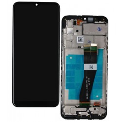Дисплей для Samsung A037G Galaxy A03s, черный, с рамкой, оригинал (PRC), с черным шлейфом, (162x72 mm) Дисплей для Samsung A037G Galaxy A03s, черный, с рамкой, оригинал (PRC), с черным шлейфом, (162x72 mm)
