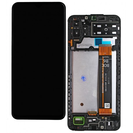 Дисплей для Samsung A135 Galaxy A13, M135 Galaxy M13, чорний, з рамкою, Original (PRC), BS066FBM-L01-DK00_R1.2