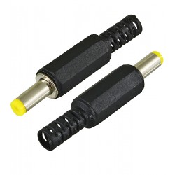 Штекер живлення DC, 4,8/1,7мм (жовтий), L=11mm, корпус пластик