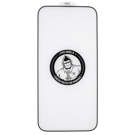 Защитное стекло для iPhone 14 Pro Max, iPhone 15 Plus, 2,5D, Type Gorilla, Anti-Glare NPT9, черное