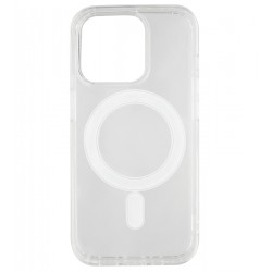 Чехол для iPhone 14 Pro, Clear case MagSafe, пластик + силикон, прозрачный