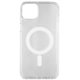 Чехол для iPhone 15 Plus, Clear case MagSafe, пластик + силикон, прозрачный