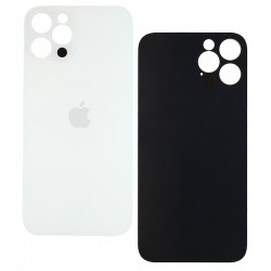 Задняя панель корпуса для Apple iPhone 12 Pro, белый, серебристый, без снятия рамки камеры, big hole, Silver Задняя панель корпуса для Apple iPhone 12 Pro, белый, серебристый, без снятия рамки камеры, big hole, Silver