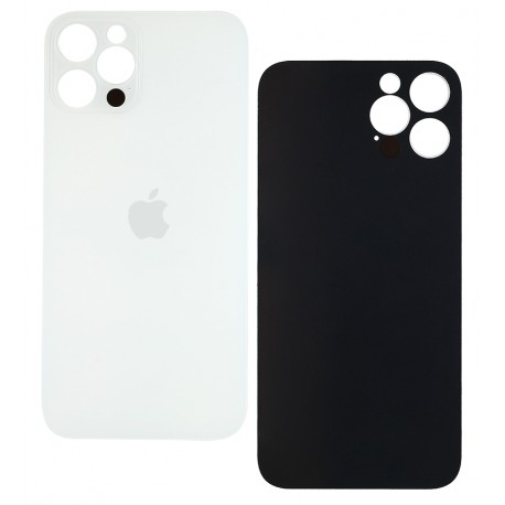 Задня панель корпуса для Apple iPhone 12 Pro, білий, сріблястий, без снятия рамки камеры, big hole, Silver