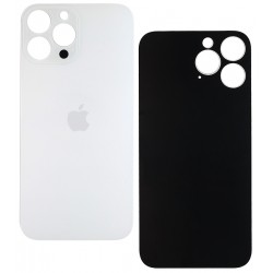 Задня панель корпуса для iPhone 13 Pro Max, белая, не нужно снимать стекло камеры, Silver, big hole