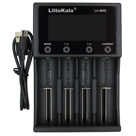 Зарядний пристрій Liitokala Lii-M4s, 4 канали, LCD, Ni-Mh/Li-ion/Ni-CD/18650