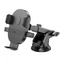 Автотримач Hoco H19 Mighty One-Button, на консоль, чорний