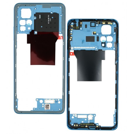 Средняя часть корпуса для Xiaomi Redmi Note 12 Pro 4G, синяя