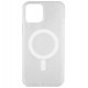 Чехол для iPhone 12 Pro Max, Clear case MagSafe, пластик + силикон, прозрачный