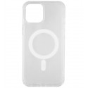 Чохол для iPhone 12 Pro Max, Clear case MagSafe, пластик+силікон, прозорий