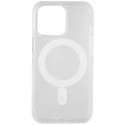 Чехол для iPhone 13 Pro, Clear case MagSafe, пластик + силикон, прозрачный