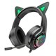 Наушники HOCO Cute cat luminous cat ear gaming headphones W107 (elf)