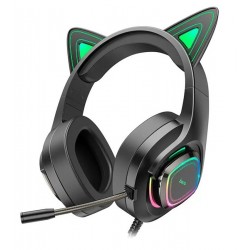 Наушники HOCO Cute cat luminous cat ear gaming headphones W107 (elf) Наушники HOCO Cute cat luminous cat ear gaming headphones W107 (elf)