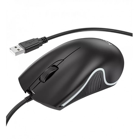 Миша Hoco GM19 Enjoy gaming luminous wired mouse, провідна, чорна
