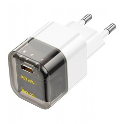 Зарядное устройство Hoco C125A Transparent PD20W/QC, прозрачный черный Зарядное устройство Hoco C125A Transparent PD20W/QC, прозрачный черный