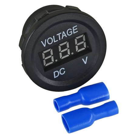 Вольтметр цифровой YC-A27R 6-30VDC красный индикатор, под установку на отверстие 29 мм