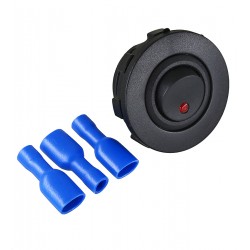 Выключатель клавишный круглый YC-A05R 3-pin красный индикатор 12VDC, 20A, , под установку на отверстие 29 мм Выключатель клавишный круглый YC-A05R 3-pin красный индикатор 12VDC, 20A, , под установку на отверстие 29 мм