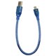 Кабель Micro-USB - USB, Arduino AM, синий, короткий 20см