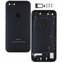 Корпус для Apple iPhone 7, черный, Black