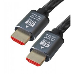 Кабель HDMI в HDMI, 10 метрів, 4K UHD в сітчастому обплетенні, Ver 2.0, сірий