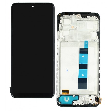 Дисплей для Xiaomi Redmi Note 12 4G, чорний, з рамкою, копія, (TFT)