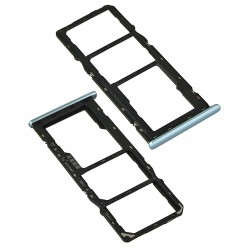 Держатель SIM-карты Oppo A12, c держателем MMC, синий