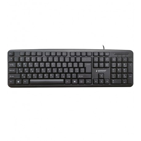 Клавіатура Gembird KB-U-103-UA, стандартна роскладка, USB, українська роскладка, чорний колір