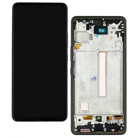 Дисплей Samsung A536 Galaxy A53 5G, чорний, з рамкою, High quality, original LCD size, (OLED)