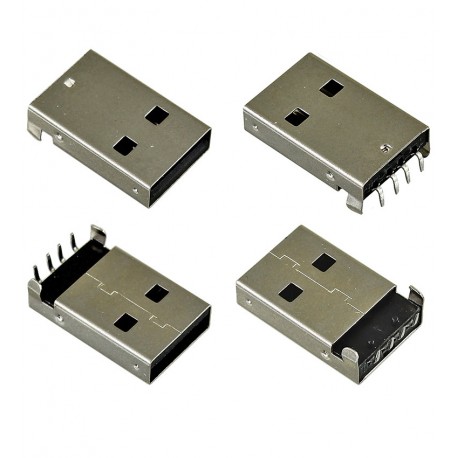 Штекер USB-A / USB-02-MD-90 срібний