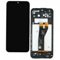 Дисплей для Samsung A146B Galaxy A14 (2023), черный, с рамкой, High quality