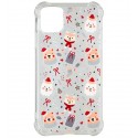 Чехол для iPhone 11, WAVE Christmas Holiday, силиконовый прозрачный, christmas animals