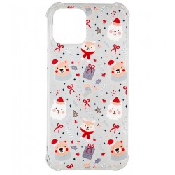 Чехол для iPhone 12 Pro Max, WAVE Christmas Holiday, силиконовый прозрачный, christmas animals Чехол для iPhone 12 Pro Max, WAVE Christmas Holiday, силиконовый прозрачный, christmas animals