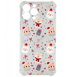 Чехол для iPhone 13 Pro Max, WAVE Christmas Holiday, силиконовый прозрачный, christmas animals Чехол для iPhone 13 Pro Max, WAVE Christmas Holiday, силиконовый прозрачный, christmas animals