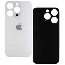 Задня панель корпуса для iPhone 14 Pro, белая, не нужно снимать стекло камеры, big hole Задня панель корпуса для iPhone 14 Pro, белая, не нужно снимать стекло камеры, big hole