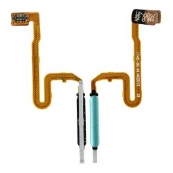 Шлейф для Xiaomi Note 10 Pro, кнопки включения, сканера отпечатка пальца (Touch ID), синий