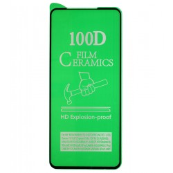 Защитное оргстекло для Realme 9i, Ceramica, с фаской, черное