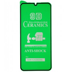 Захисне оргскло для Samsung A245 Galaxy A24 4G, Ceramica, з фаскою, чорне
