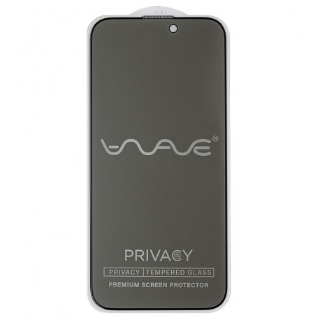 Захисне скло для iPhone 15 Pro, WAVE Privacy, антишпигун, чорне