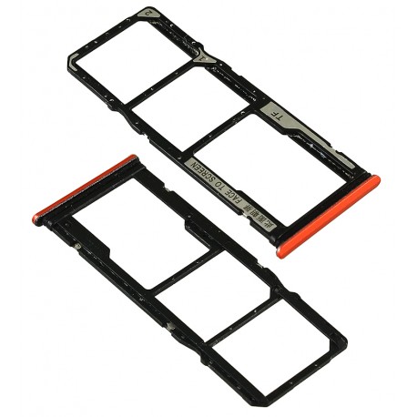 Держатель SIM-карты для Xiaomi Redmi 9T, оранжевый, Sunrise Orange, J19S, M2010J19SG, M2010J19SY