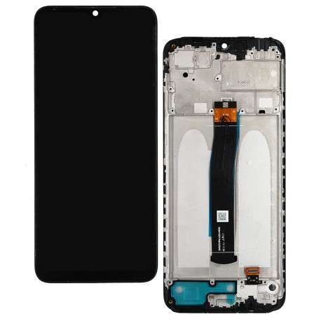 Дисплей для Xiaomi Redmi 10C, черный, с тачскрином, с рамкой, High quality