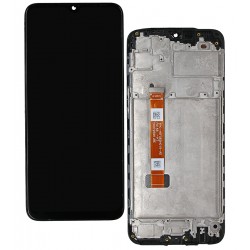Дисплей Realme 5, Realme 5i, Realme 6i, Realme C3, черный, с сенсорным экраном (дисплейный модуль), с рамкой