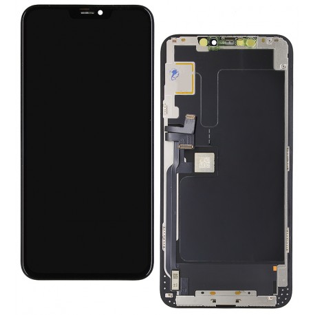 Дисплей для iPhone 11 Pro Max, чорний, з рамкою, High quality, (OLED), НЕ.Х OEM hard