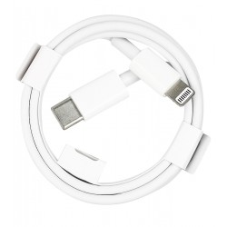 Кабель Type-C - Lightning, Foxconn, силиконовый, 1 метр, белый